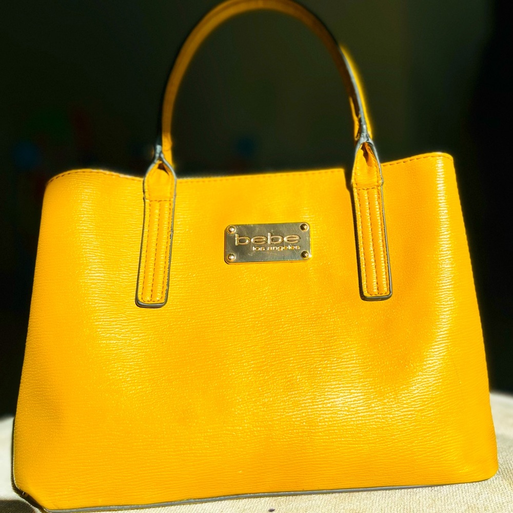 BEBE LOS ANGELES YELLOW HANDBAG